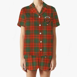 ScotsTee Shop Scottish McAulay Ancient Crest Women's Short Sleeve Short Set Tartan Pyjama Set