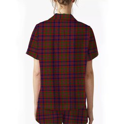 ScotsTee Shop Scottish McDonald of Boisdale Crest Women's Short Sleeve Short Set Tartan Pyjama Set