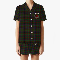 ScotsTee Shop Scottish McDuff Hunting Crest Women's Short Sleeve Short Set Tartan Pyjama Set