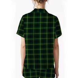 ScotsTee Shop Scottish McArthur Modern Crest Women's Short Sleeve Short Set Tartan Pyjama Set