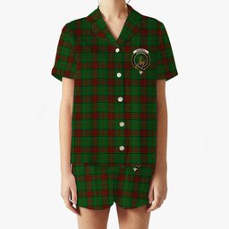 ScotsTee Shop Scottish Maxwell Hunting Crest Women's Short Sleeve Short Set Tartan Pyjama Set