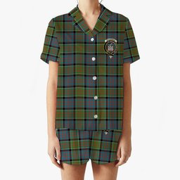 ScotsTee Shop Scottish McDonald of Clan Ranald Ancient Crest Women's Short Sleeve Short Set Tartan Pyjama Set