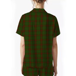 ScotsTee Shop Scottish Maxwell Hunting SC Crest Women's Short Sleeve Short Set Tartan Pyjama Set