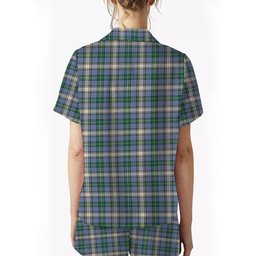 ScotsTee Shop Scottish McDowall Ancient Crest Women's Short Sleeve Short Set Tartan Pyjama Set
