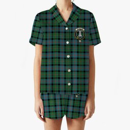 ScotsTee Shop Scottish McCallum Ancient Crest Women's Short Sleeve Short Set Tartan Pyjama Set