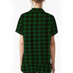 ScotsTee Shop Scottish McAuley of Lewis Crest Women's Short Sleeve Short Set Tartan Pyjama Set