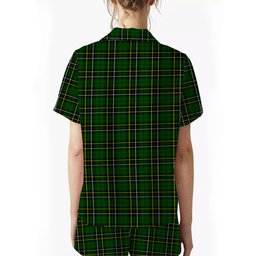 ScotsTee Shop Scottish McAlpine Modern Crest Women's Short Sleeve Short Set Tartan Pyjama Set