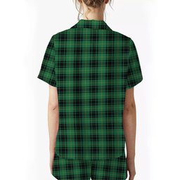 ScotsTee Shop Scottish McArthur Ancient Crest Women's Short Sleeve Short Set Tartan Pyjama Set