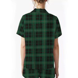 ScotsTee Shop Scottish McAuley Hunting Ancient Crest Women's Short Sleeve Short Set Tartan Pyjama Set