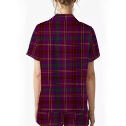ScotsTee Shop Scottish McCall (Caithness) Crest Women's Short Sleeve Short Set Tartan Pyjama Set