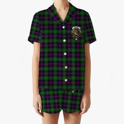 ScotsTee Shop Scottish Martin Hunting Crest Women's Short Sleeve Short Set Tartan Pyjama Set