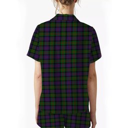 ScotsTee Shop Scottish McDonald Crest Women's Short Sleeve Short Set Tartan Pyjama Set