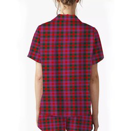 ScotsTee Shop Scottish McGowan Portrait Modern Crest Women's Short Sleeve Short Set Tartan Pyjama Set