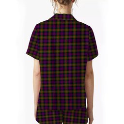 ScotsTee Shop Scottish McDonell Of Glengarry Modern Crest Women's Short Sleeve Short Set Tartan Pyjama Set