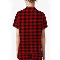 ScotsTee Shop Scottish McIver Crest Women's Short Sleeve Short Set Tartan Pyjama Set
