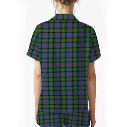 ScotsTee Shop Scottish McLennan Ancient Crest Women's Short Sleeve Short Set Tartan Pyjama Set