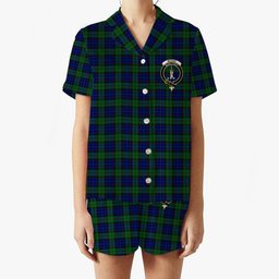 ScotsTee Shop Scottish McKay Modern Crest Women's Short Sleeve Short Set Tartan Pyjama Set