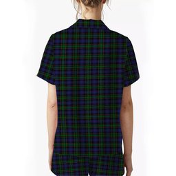 ScotsTee Shop Scottish Mowat Clans Originaux Crest Women's Short Sleeve Short Set Tartan Pyjama Set