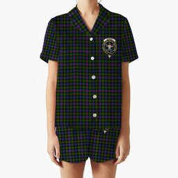 ScotsTee Shop Scottish Murray of Atholl Modern Crest Women's Short Sleeve Short Set Tartan Pyjama Set