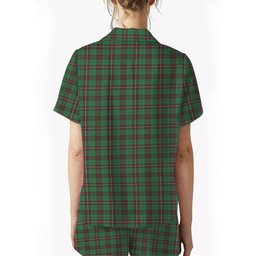 ScotsTee Shop Scottish McKinnon Hunting Ancient Crest Women's Short Sleeve Short Set Tartan Pyjama Set