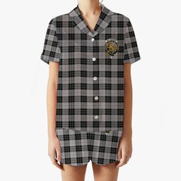 ScotsTee Shop Scottish McPherson Dress Crest Women's Short Sleeve Short Set Tartan Pyjama Set