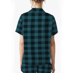 ScotsTee Shop Scottish Morgan Ancient Crest Women's Short Sleeve Short Set Tartan Pyjama Set