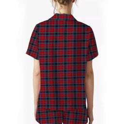 ScotsTee Shop Scottish McTavish Crest Women's Short Sleeve Short Set Tartan Pyjama Set