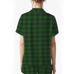 ScotsTee Shop Scottish McLean of Duart Hunting Ancient Crest Women's Short Sleeve Short Set Tartan Pyjama Set