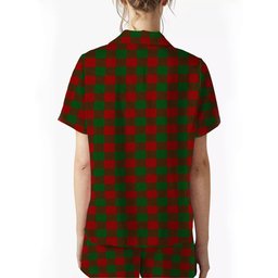 ScotsTee Shop Scottish Moncreiffe Crest Women's Short Sleeve Short Set Tartan Pyjama Set