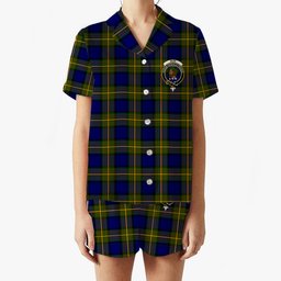 ScotsTee Shop Scottish Muir Crest Women's Short Sleeve Short Set Tartan Pyjama Set