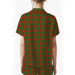 ScotsTee Shop Scottish Middleton Ancient Crest Women's Short Sleeve Short Set Tartan Pyjama Set