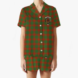 ScotsTee Shop Scottish Middleton Ancient Crest Women's Short Sleeve Short Set Tartan Pyjama Set