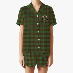 ScotsTee Shop Scottish McPhee Hunting Ancient Crest Women's Short Sleeve Short Set Tartan Pyjama Set