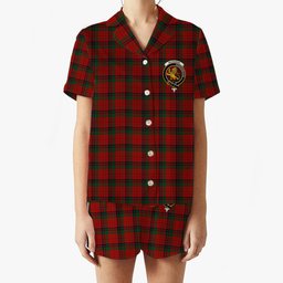ScotsTee Shop Scottish Nicolson MacNicol Crest Women's Short Sleeve Short Set Tartan Pyjama Set