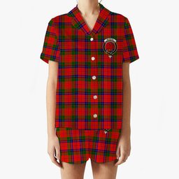 ScotsTee Shop Scottish McNicol of Scorrybreac Crest Women's Short Sleeve Short Set Tartan Pyjama Set