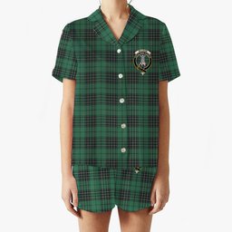 ScotsTee Shop Scottish McLean Hunting Ancient Crest Women's Short Sleeve Short Set Tartan Pyjama Set