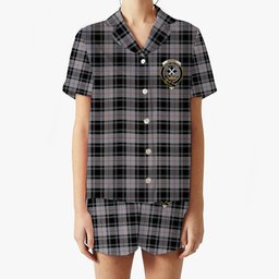 ScotsTee Shop Scottish Moffat Ancient Crest Women's Short Sleeve Short Set Tartan Pyjama Set