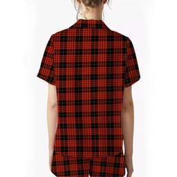 ScotsTee Shop Scottish Mcquain Ancient Crest Women's Short Sleeve Short Set Tartan Pyjama Set