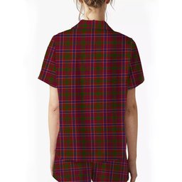 ScotsTee Shop Scottish McRae Red Crest Women's Short Sleeve Short Set Tartan Pyjama Set