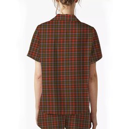 ScotsTee Shop Scottish McKintosh Hunting Weathered Crest Women's Short Sleeve Short Set Tartan Pyjama Set