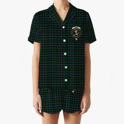 ScotsTee Shop Scottish Murray 1830-40 Crest Women's Short Sleeve Short Set Tartan Pyjama Set