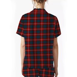 ScotsTee Shop Scottish Nicolson of Lewis Crest Women's Short Sleeve Short Set Tartan Pyjama Set