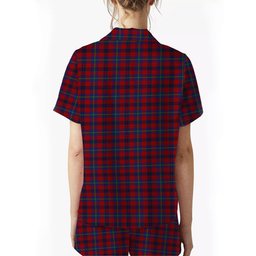ScotsTee Shop Scottish Nicolson of Tiree & Coll Crest Women's Short Sleeve Short Set Tartan Pyjama Set