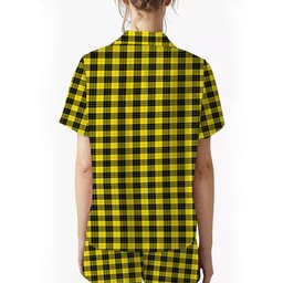 ScotsTee Shop Scottish McLeod of Lewis Modern Crest Women's Short Sleeve Short Set Tartan Pyjama Set