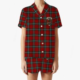 ScotsTee Shop Scottish McLaine of Loch Buie Crest Women's Short Sleeve Short Set Tartan Pyjama Set