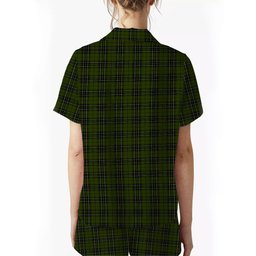 ScotsTee Shop Scottish McLean Hunting Crest Women's Short Sleeve Short Set Tartan Pyjama Set