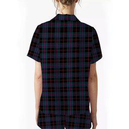 ScotsTee Shop Scottish Nairn Modern Crest Women's Short Sleeve Short Set Tartan Pyjama Set