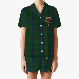ScotsTee Shop Scottish Moncreiffe of Atholl Crest Women's Short Sleeve Short Set Tartan Pyjama Set