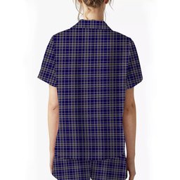 ScotsTee Shop Scottish Ochterlony SC Crest Women's Short Sleeve Short Set Tartan Pyjama Set