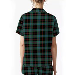 ScotsTee Shop Scottish Nairn Ancient Crest Women's Short Sleeve Short Set Tartan Pyjama Set